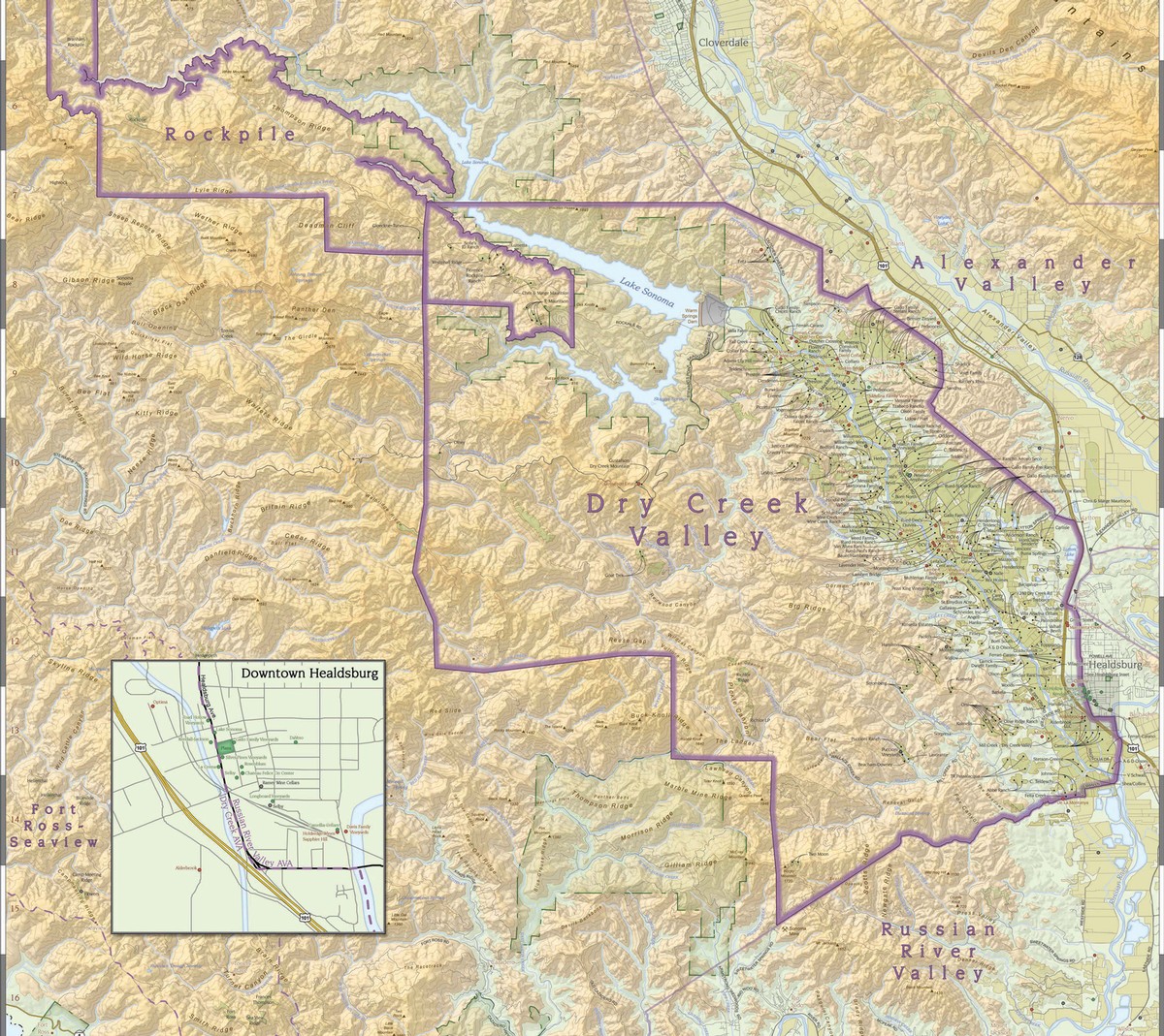 Dry Creek Valley AVA Wine Map